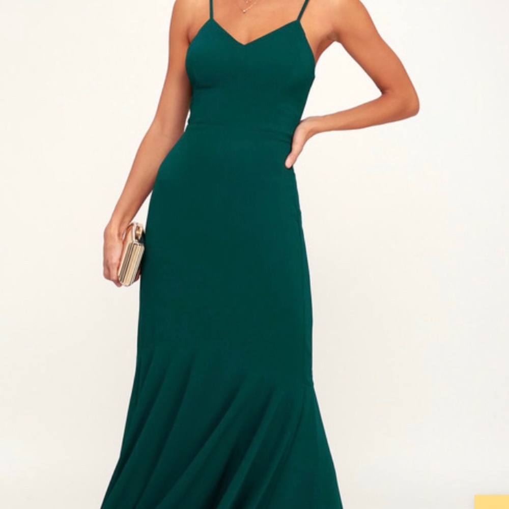 LULUS WE BELONG TOGETHER EMERALD MAXI